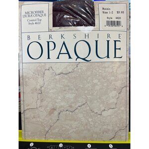 Vintage Berkshire Opaque Microfiber Lycra Pantyhose Control Top Raisin Size 1-2